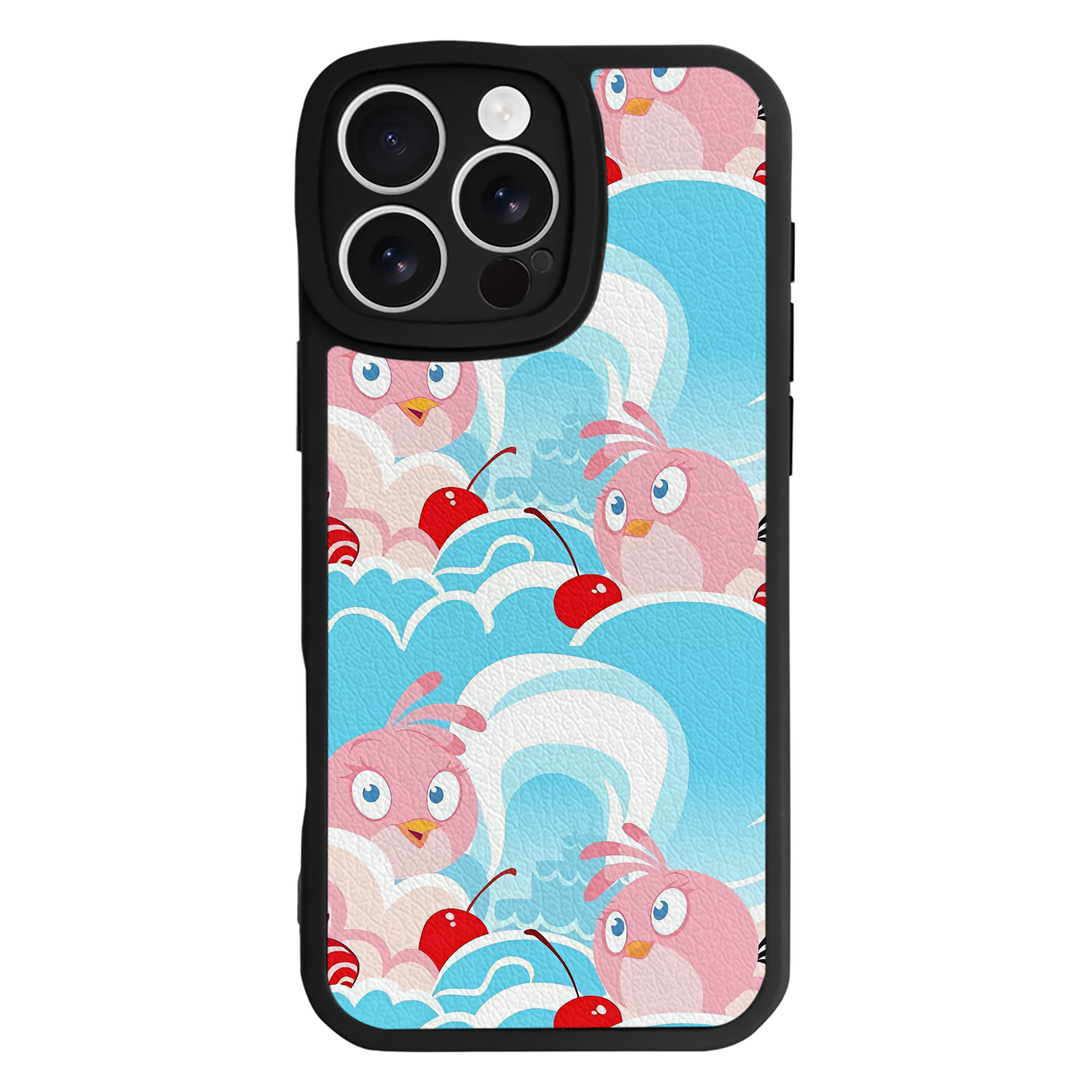 （画像用） Angry Birds アングリーバード 【iPhone 16シリーズ対応】シリコンスマホケース（レザー調） 材質：シリコン